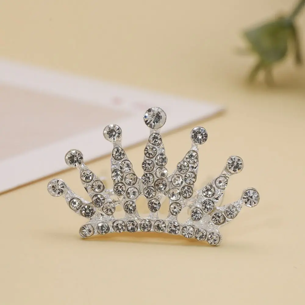 Kinder Haarspangen Mit Strass Krone Blume Tiara Haarclips_voghion.com