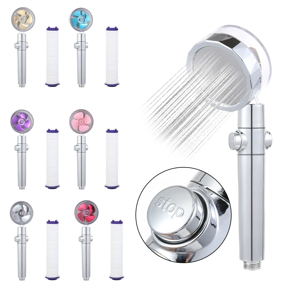 Handheld Turbocharged Pressure Rainfall Shower Head With Filter Pause