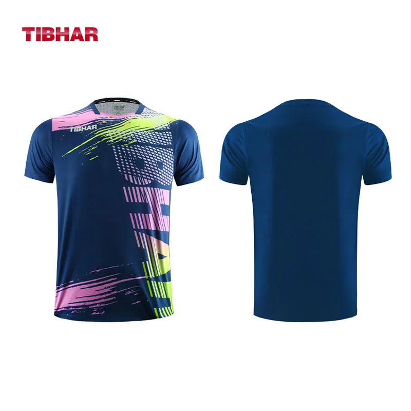 Tibhar Ping Pong T-shirt Short Sleeve Shirts Clothes Sportswear Top Table Tennis For Men Women