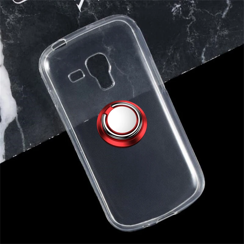 Custodia Rigida Antiurto Per Samsung Galaxy S Duos S7560 S7562 S Duos 2 Custodia Per Supporto Pieghevole Con Anello In Silicone Morbido