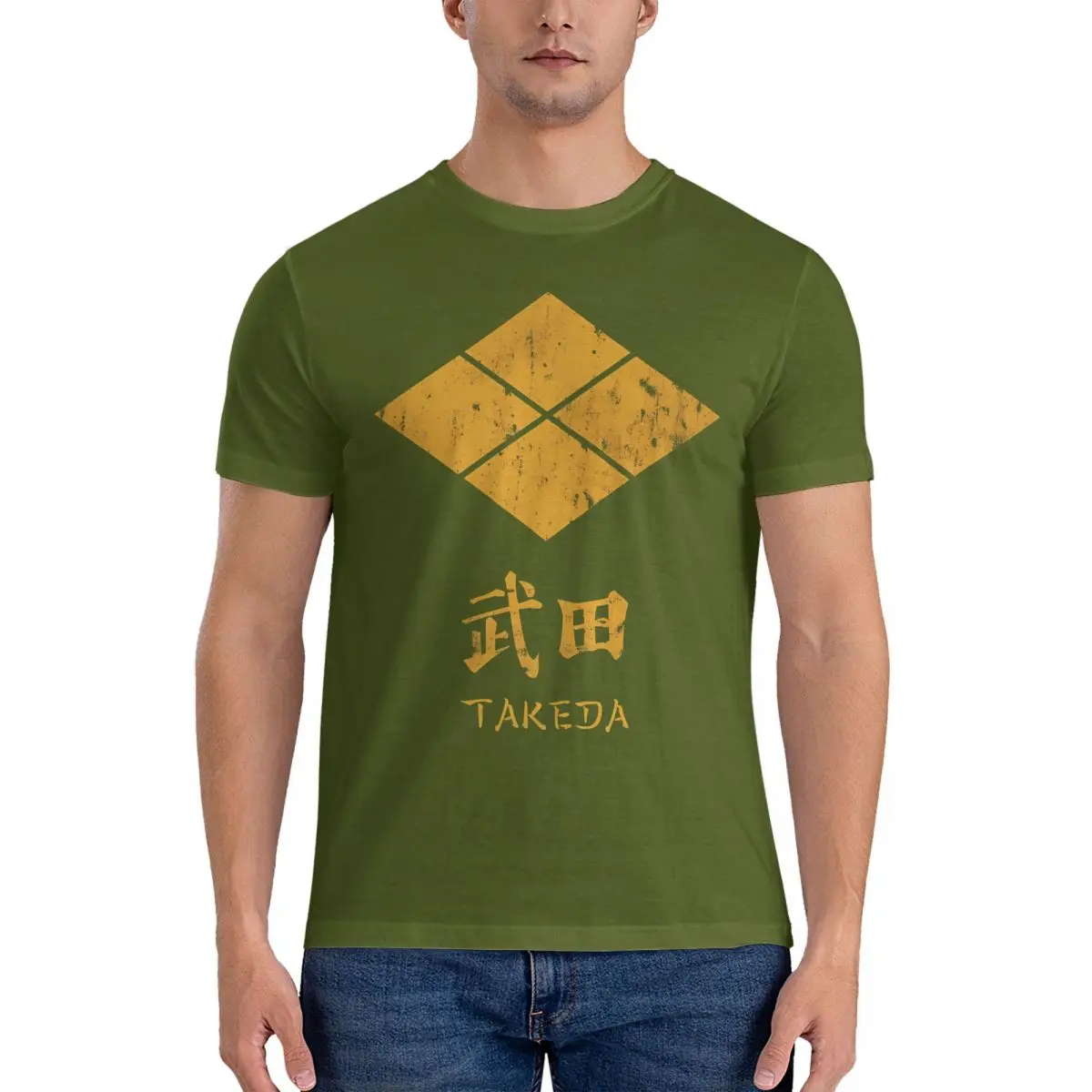 thumbnail image 1 of Camisetas Takeda para hombre con el logotipo del clan japonés, divertidas camisetas de manga corta y cuello redondo, de algodón, recién llegadas., 1 of 7