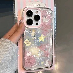 Whimsical Cat Star Strawberry Bow Clear Phone Case - TPU Back Cover for Redmi K50 5G (TTK-257TK241218101)