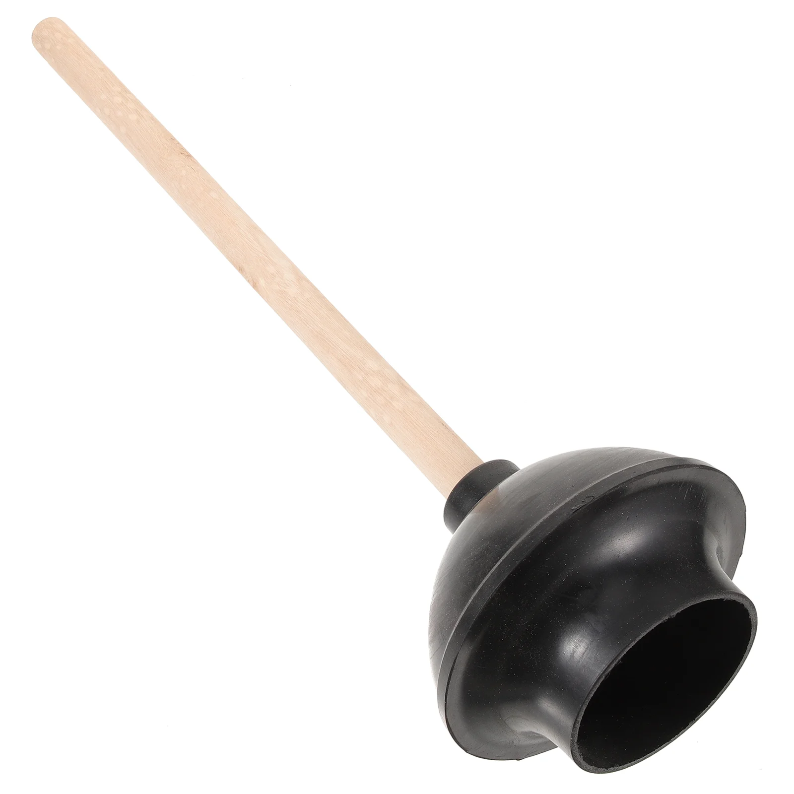 

Toilet Plunger Clogged Heavy Duty Force Cup Rubber Toilet Plunger Wooden Handle Bathroom Unclog Sink Flange Toilet Plungers