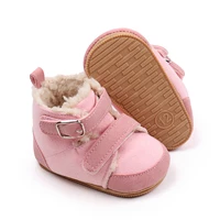 Newborn Girls Snow Boots Winter Cute Ankle Boots Warm Baby Walking Shoes for Toddler Infant 0-18M 5