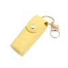 1PCS New Leather Lip Balm Bag Keychain Holder Protective Cover Mini Portable Key Bag Lipstick Cosmetics Storage Bag 2