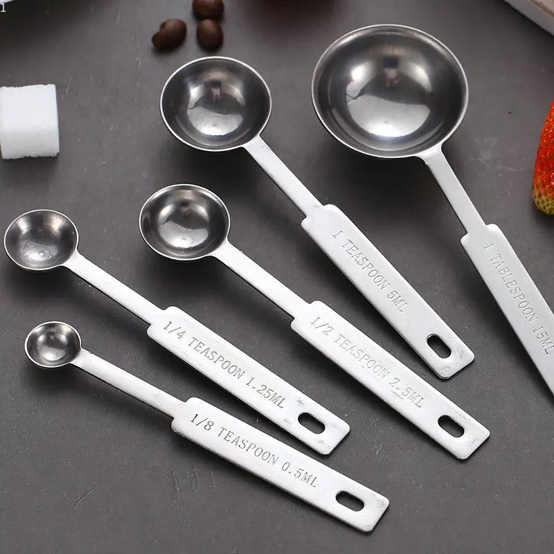 StainlessSteelMeasuringCupsStackableKitchenMeasuringSpoonSetTablespoonsSpoonsSetHome