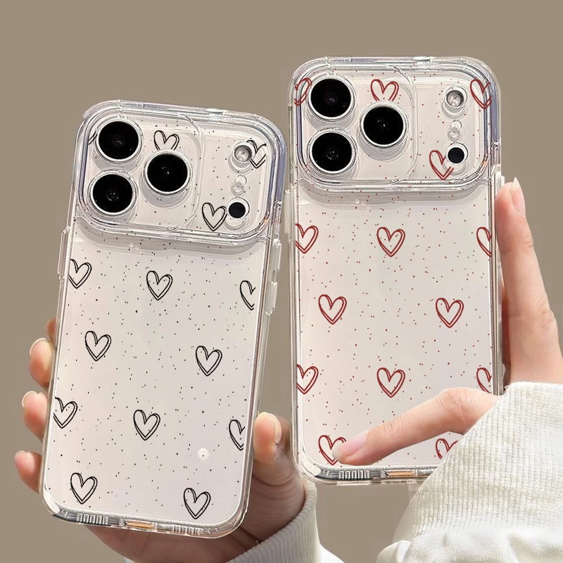 Charming Heart Love Transparent TPU Phone Case