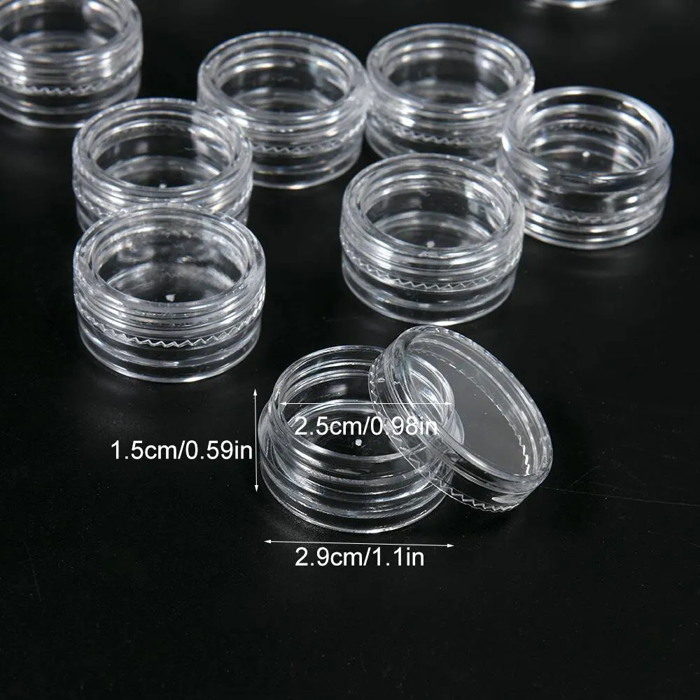 50-Piece Transparent Plastic Organizer Set for Jewelry, Beads, and Makeup
