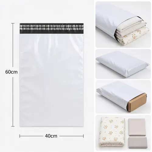 50Pcs White Courier Mailer Bags Packaging Poly Package Plastic Self-Adhesive Mailing Express Bag Envelope Postal Pouch Mailing - Image 18