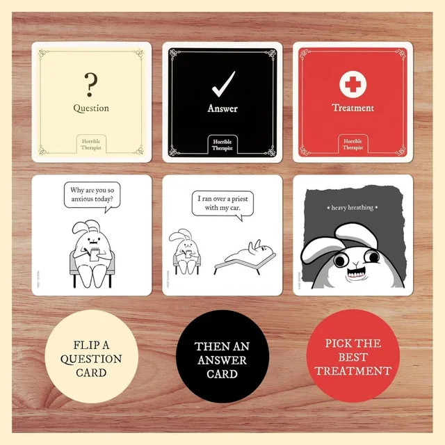 Exploding Kittens Horrible Therapist Card Game Extra Horrible Edition 3-8 Players Ages 17+ Card Game For Fun-Therapist Card 3