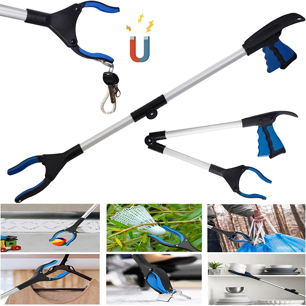 

Reacher Grabber Tool 32" for Elderly Lightweight Extra Long Handy Trash Claw Assist for Pick Up Nabber Litter Arm Extension