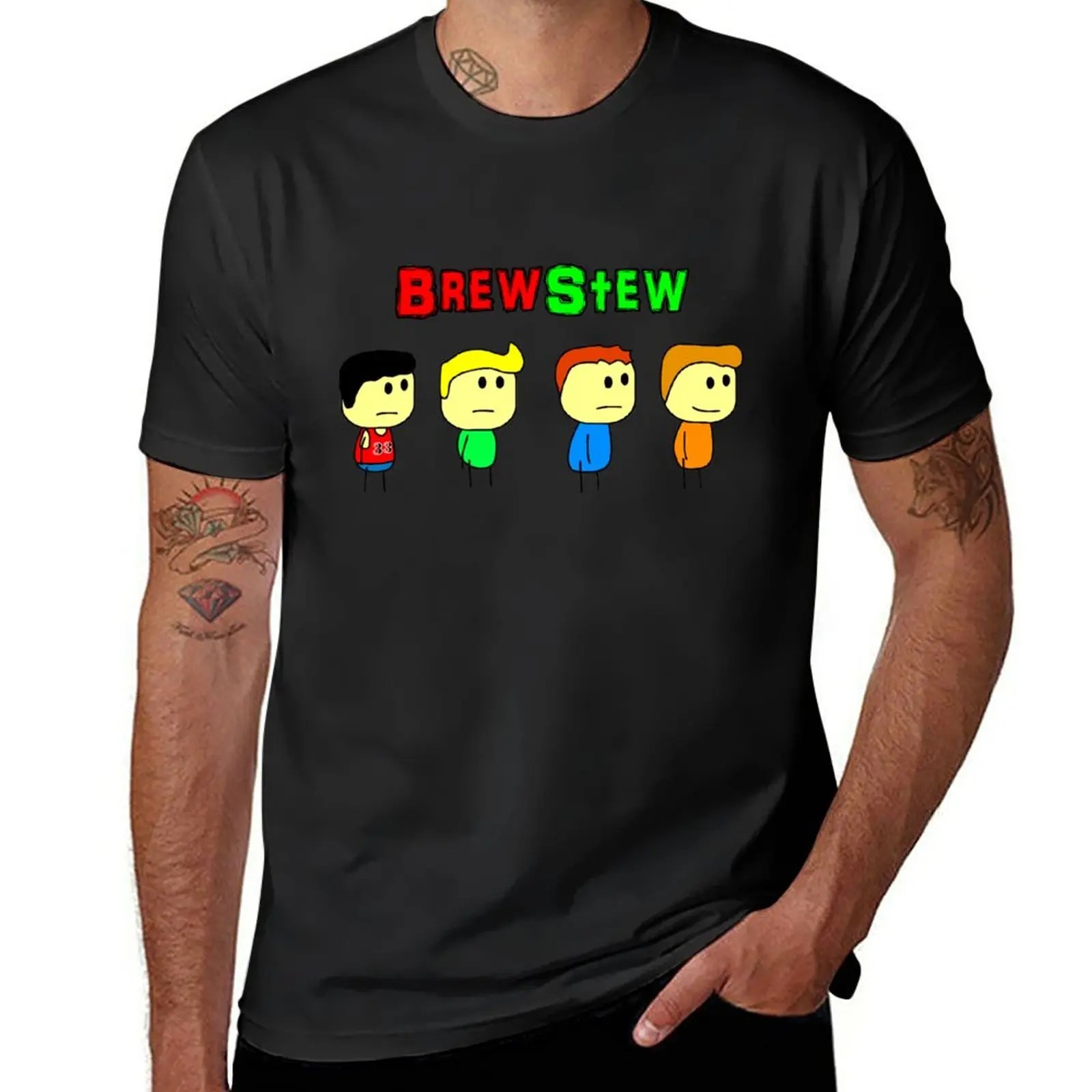 

New Brewstew T-Shirt summer top summer tops men workout shirt