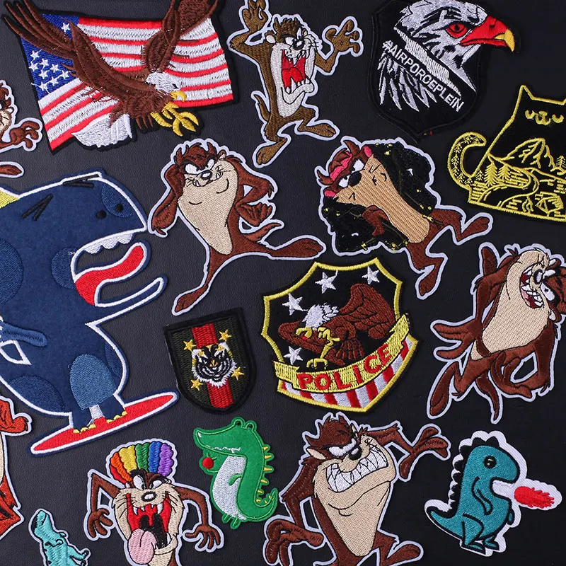 

Tasmania Cartoon Animal Embroidery Patches on Clothes Clothing Thermoadhesive Patches for Jacket Badge for Kids Sewing Applique