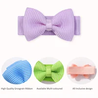 Bébé arcs 100 pièces 1.2 ''ruban cheveux arcs Clips pour bébé filles couleur bonbon nœud papillon épingles à cheveux chapeaux tout-petits cheveux accessoires 5