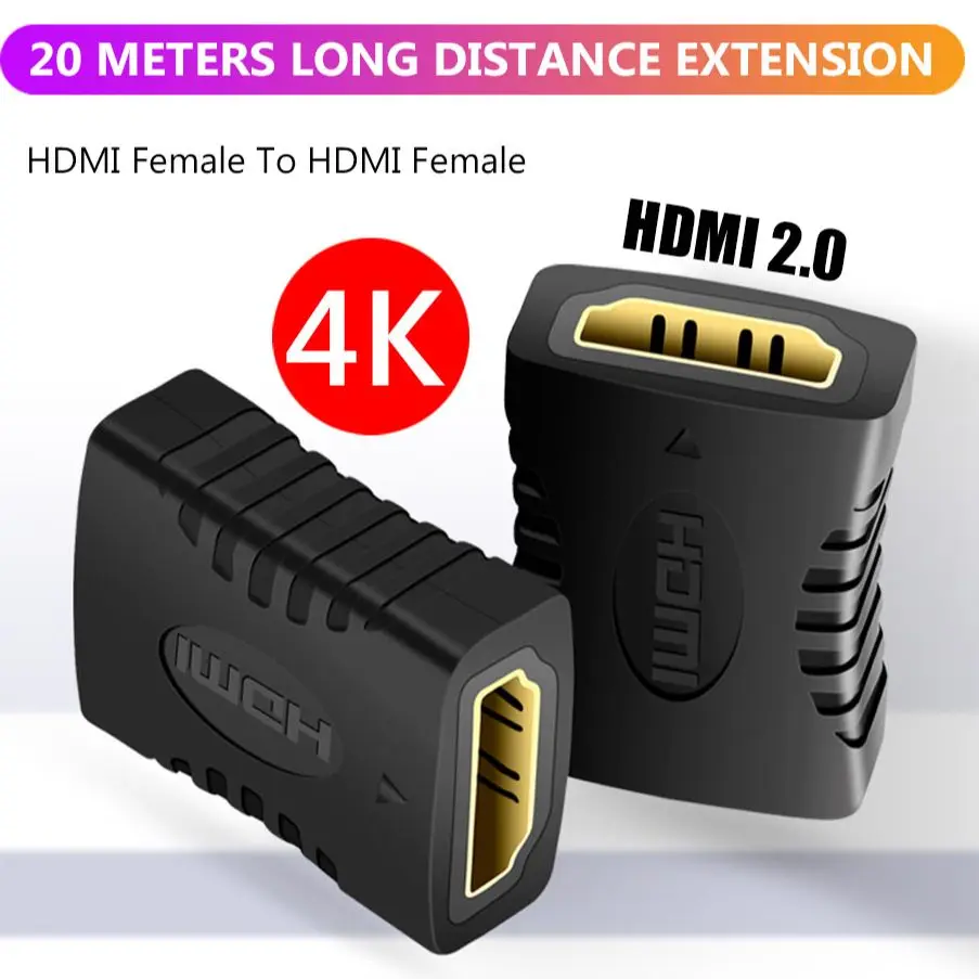 1-2PCS 4K HDMI extender ženské na ženské konvertor prodloužení adaptér pro monitor displej notebook PS4/3 PC TV hdmi kabel prodloužení