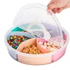 Multi-function Food Storage Tray with Lid Food Containers Tray To Keep for Nuts and Candy Dried Fruit Snack Plate Serving Platte 6