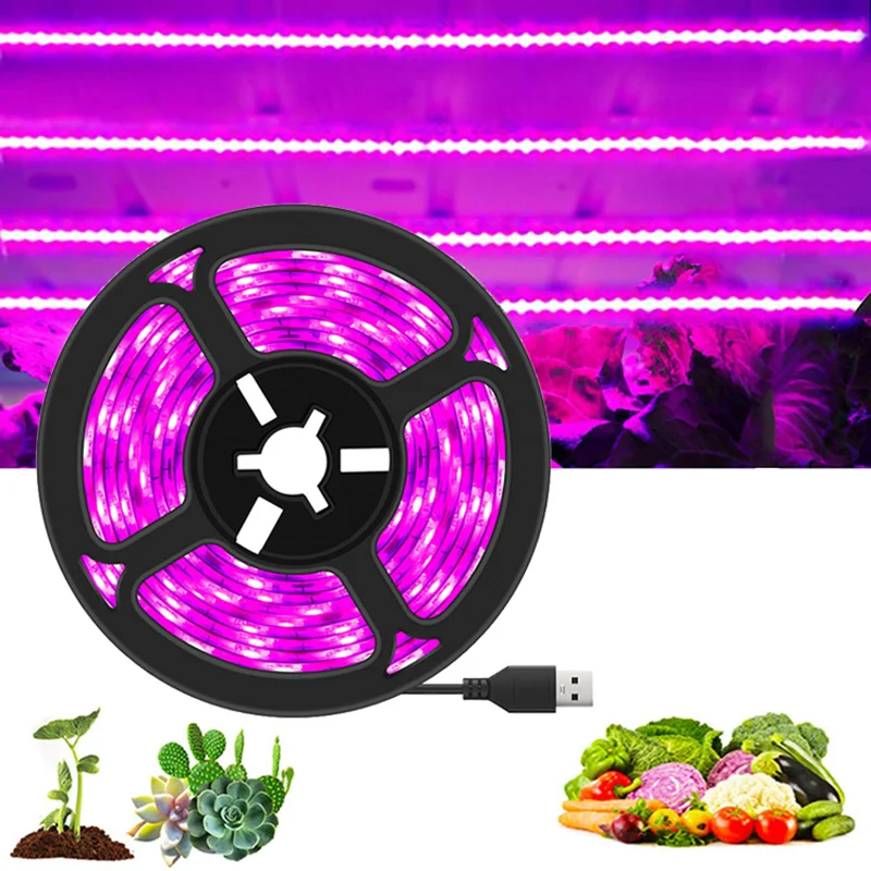 DC5VUSBLEDGrowLightFullSpectrum15mPlantLightGrowLEDStrip