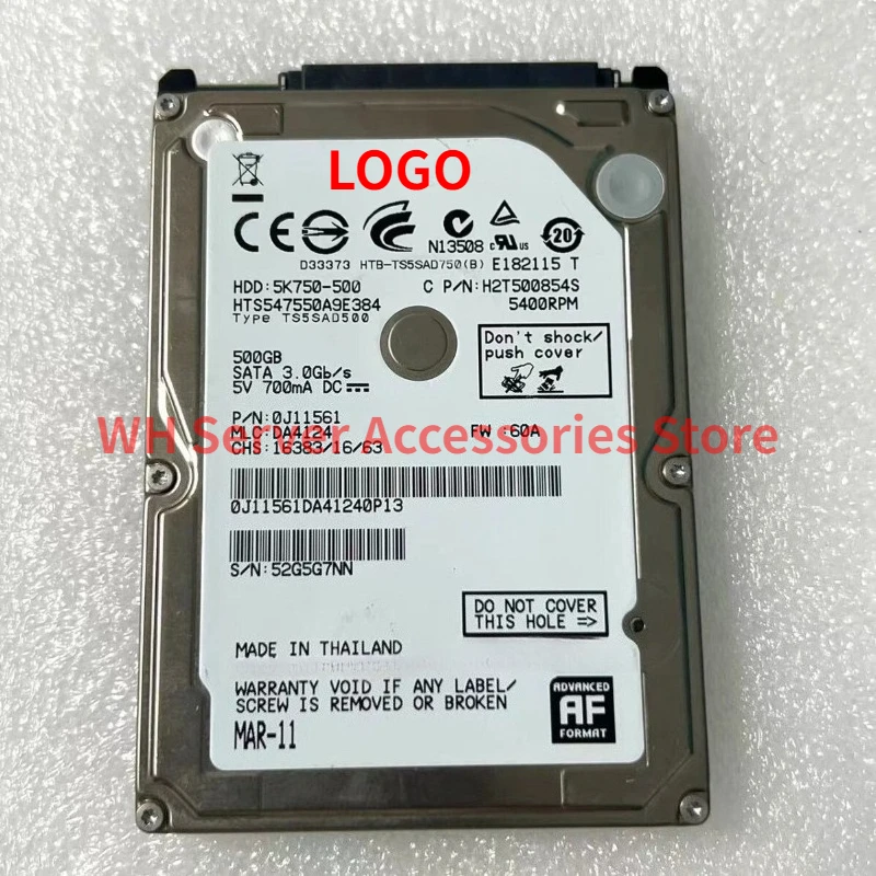 히타치 HTS547550A9E384 500GB 5400RPM 2.5인치 노트북 HDD SATA 내장 하드 디스크 드라이브