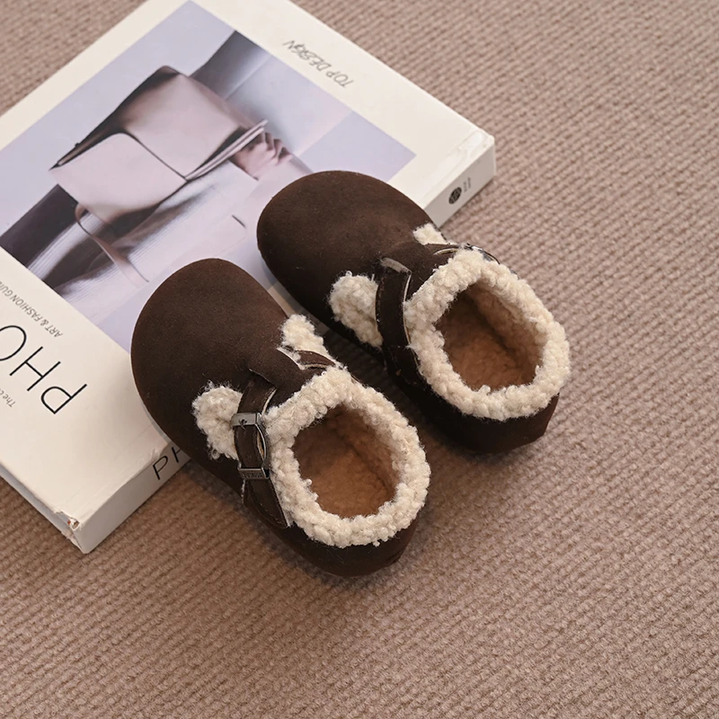 الأطفال أحذية الخريف الشتاء الاطفال الدافئة الفراء...
