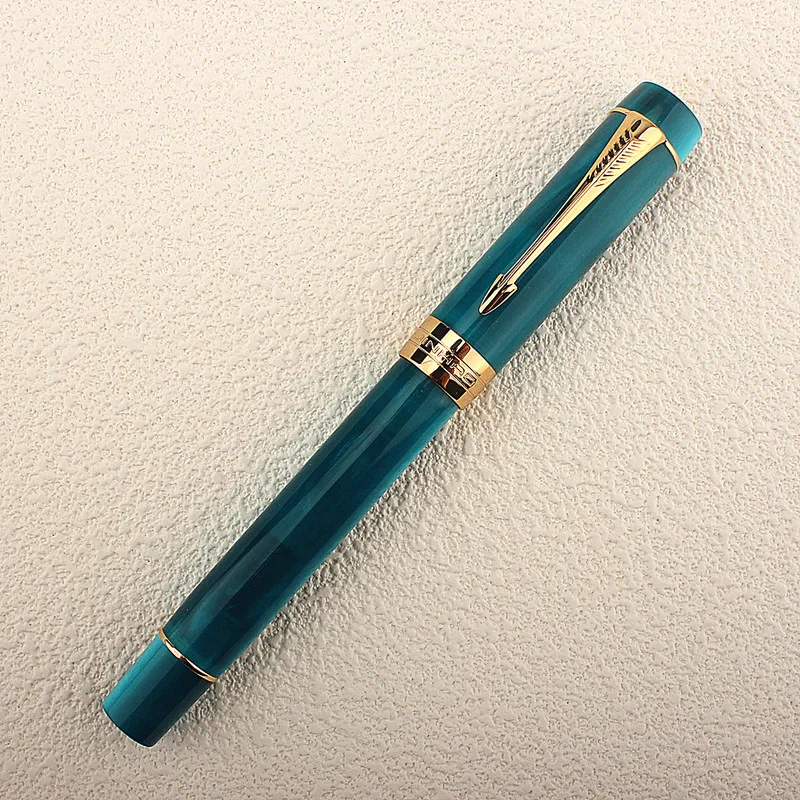 New JinHao 100 Acrylic Fountain Pen Metal gold Clip Nibs 0.5