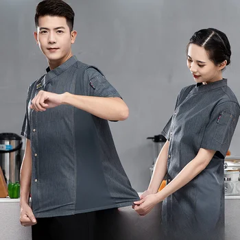 Cook Hotel Restaurant Canteen Cake Shop Cafe Shirt Cooking Costume Food Service Kitchen Work Uniform Adult