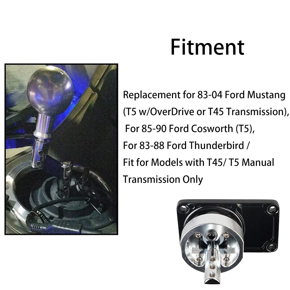 Aluminum Racing Short Throw Quick Shifter For 83-04 Ford Mustangs Thunderbird Turbo Cosworth with T45T5 Transmissions Auto Parts