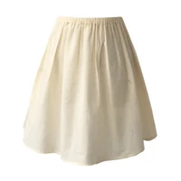 Jupe doublée en coton anti stati, sous-jupe transparente mi-longue pour robe, jupe de sécurité inférieure, jupon Hanfu fin et demi-glissement 5