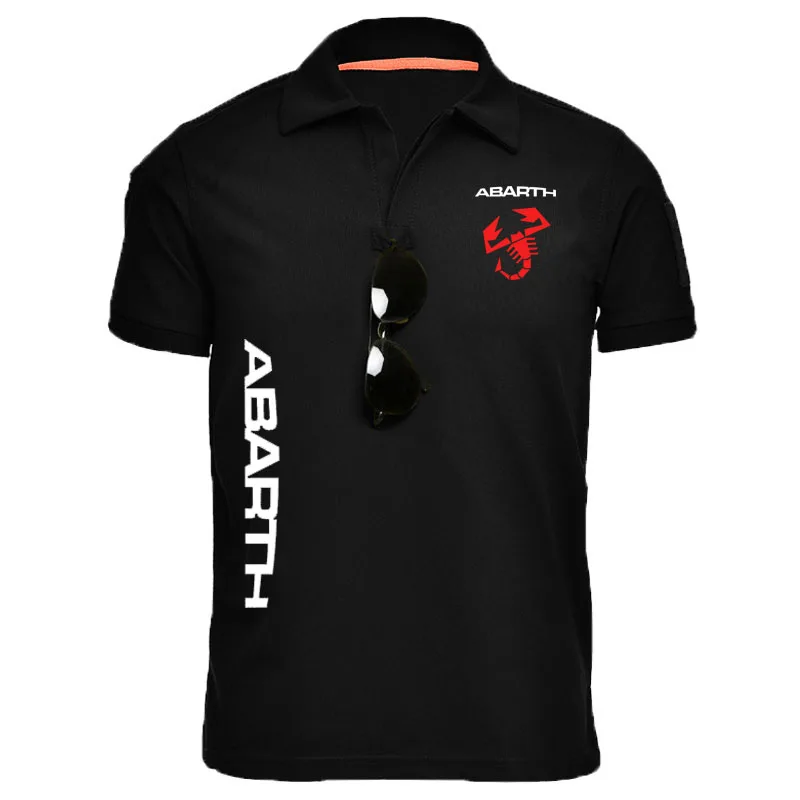 

Summer breathable sweatproof men's T-shirt abarth logo print Outdoor travel adventure military tactical men's T-shirt