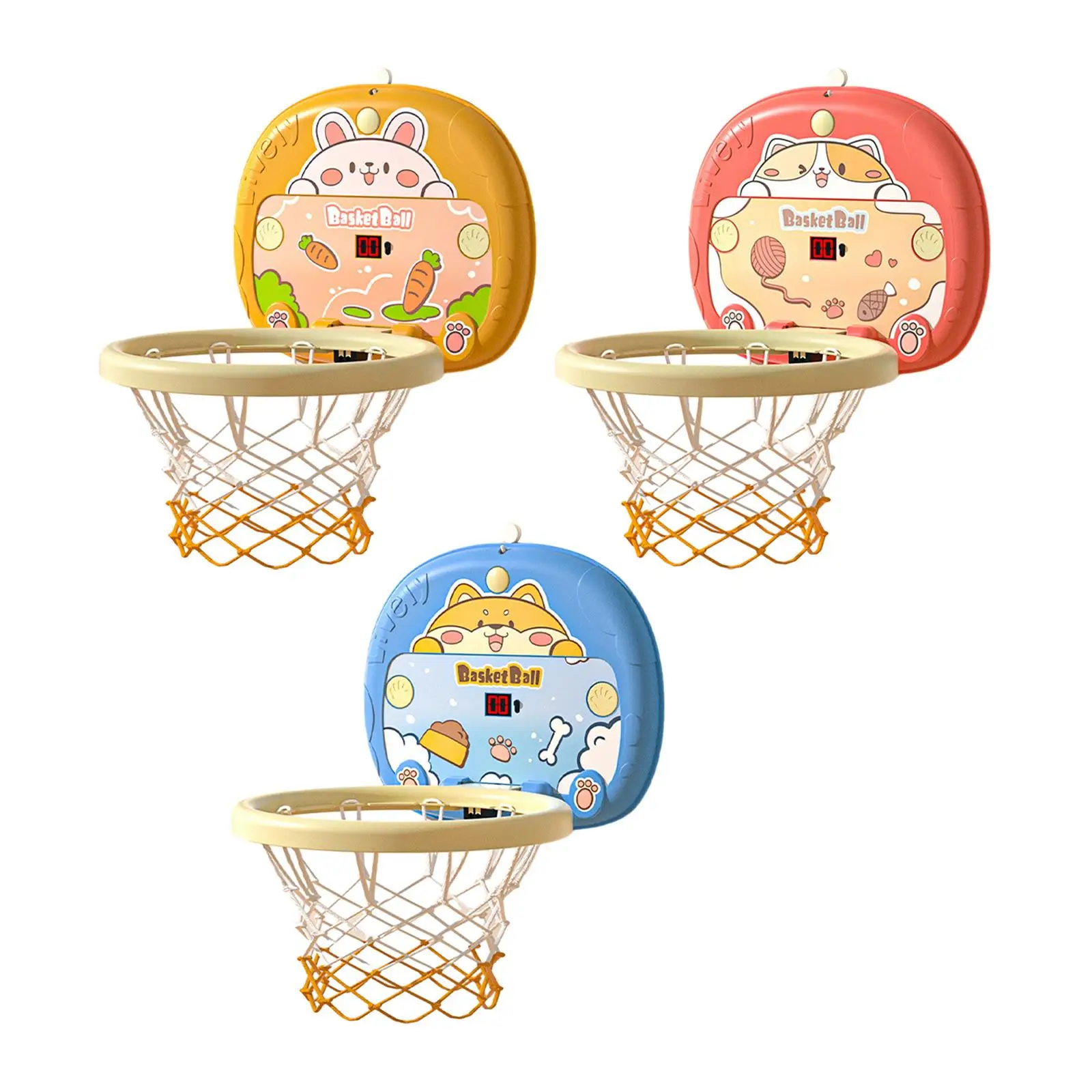 

Indoor Mini Basketball Hoop with Accessories Basketball Backboard Toy Montessori Toys for Wall Door Home Office Adults Gifts