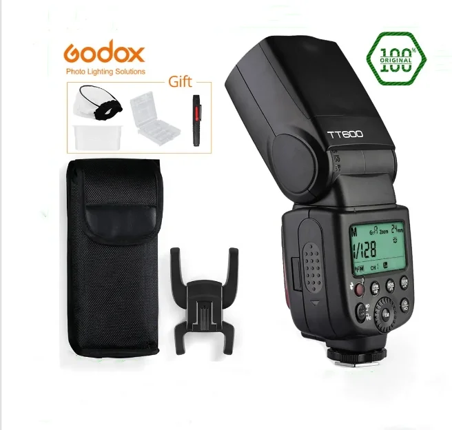 Godox Tt600 Speedlite 2.4G Wireless Gn60 Master/Slave Camera Flash Speedlite Per Canon Nikon Sony Pentax Olympus Fuji Lumix