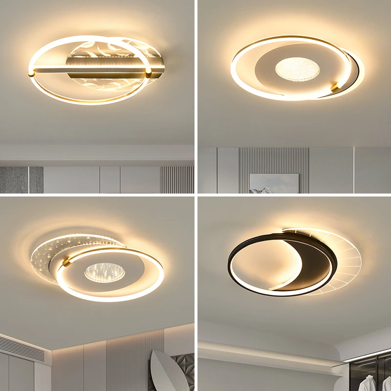 

Modern Round Ceiling Light For Living Room Bedroom White Nordic LED Lighting Indoor Balcony Corridor Hall Smart Ceiling Lamp