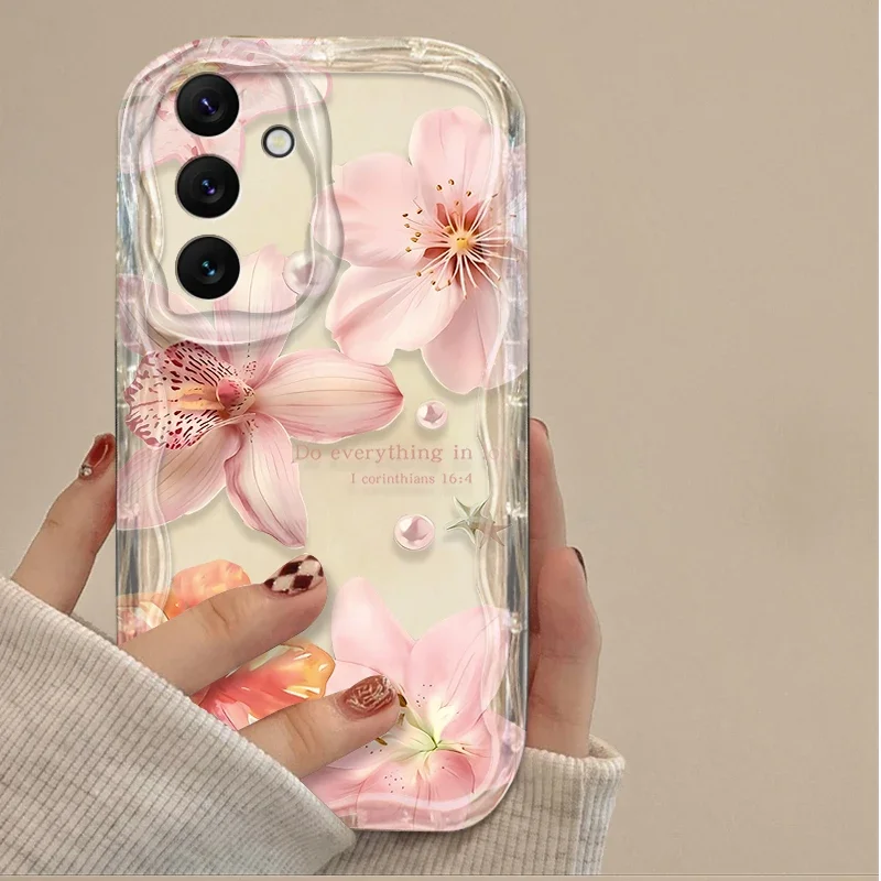 Pink Trumpet Flower Design Phone Case