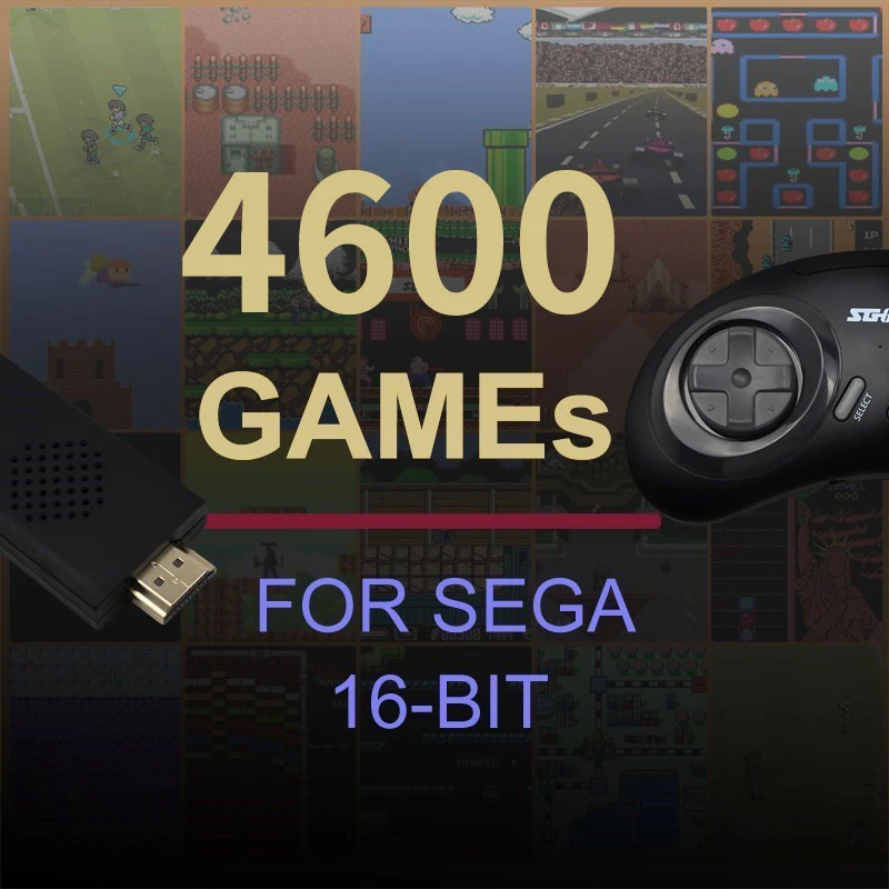 16 Bit MD Retro Video Game Console for Sega Genesis Built-in 1500+ Classic Games Wireless Controller Gamepad HD TV Game Player video game console,game console