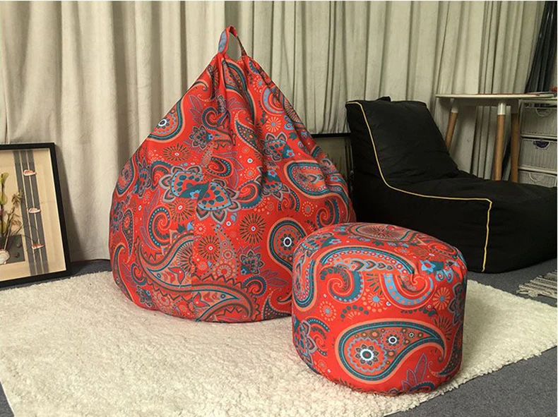 Description Picture 4 of itemColor Printed Inner Coat Does Not Contain Particles Outdoor Waterproof Simple Leisure Bean Bag Lazy Sofa Chair Expression City