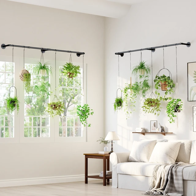 Black Metal Hanging Plant Holder 1