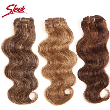 Brazilian Body Wave P4/27 P6/27 Red 99J Ombre T1B/27 Human Hair Bundles Sleek Double Drawn Remy Human Hair Extension For Black 1