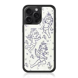 Charming Wildflower Cartoon Swans Kawaii Phone Case - Cute Puppy & Deer with Cherry Accents - -iPhone 14 Pro (KC - 216 - 18)