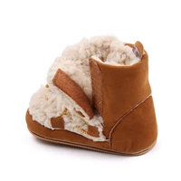EWODOS Newborn Baby Girls Snow Boots Coral Fleece Winter Warm Ankle Boots Toddler Baby's Anti-slip Walking Shoes Baby Shoes 6