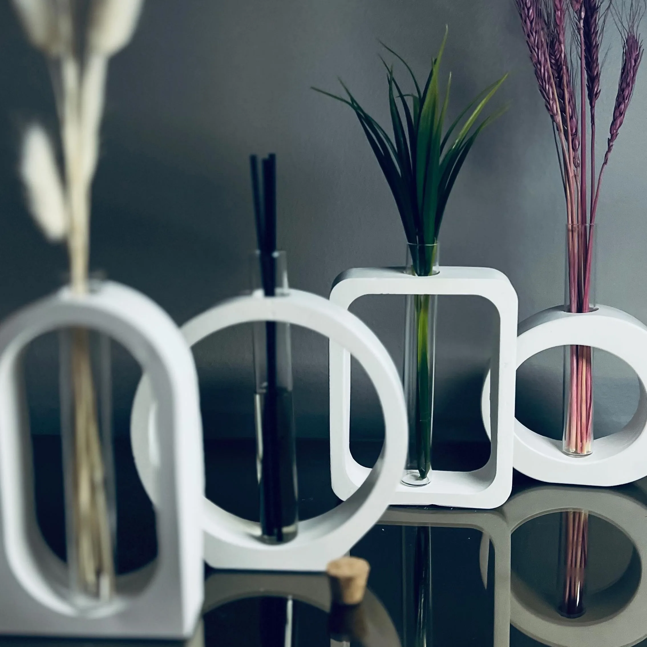 Silicone Mold DIY Hydroponic Vase Circular Arch Test Tube Water Culture Gypsum Cement Resin Dripping Home Decor