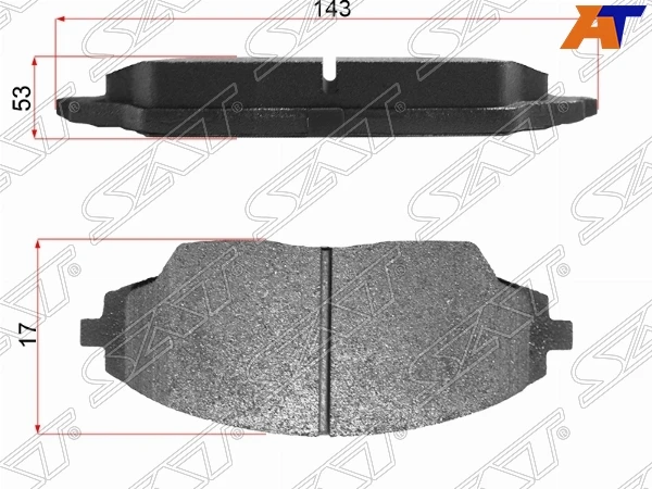 Колодки тормозные перед CHEVROLET AVEO 14-/COBALT 13- SAT ST-28-0007 Аналог 1001-T300F |