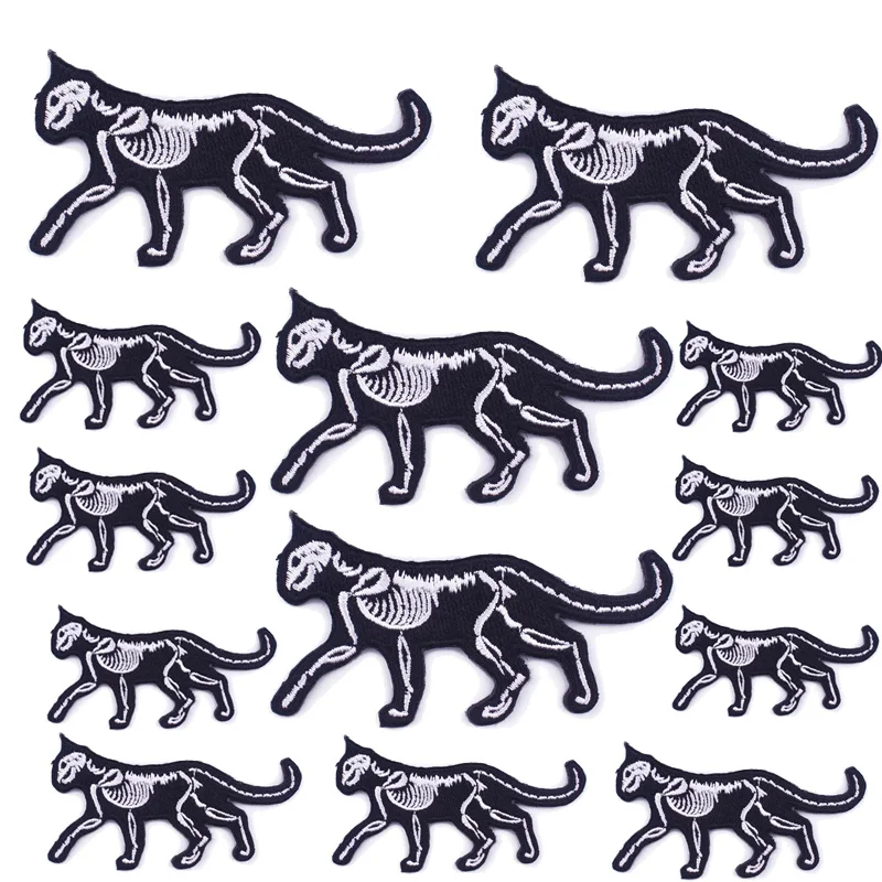 10 Teile/lose Tier/Katze Patch Nette Cartoon Gestickte Patches Auf Kleidung DIY Eisen Auf Patches Für Kleidung Trinken Lebensmittel nähen Aufkleber – Detail 16