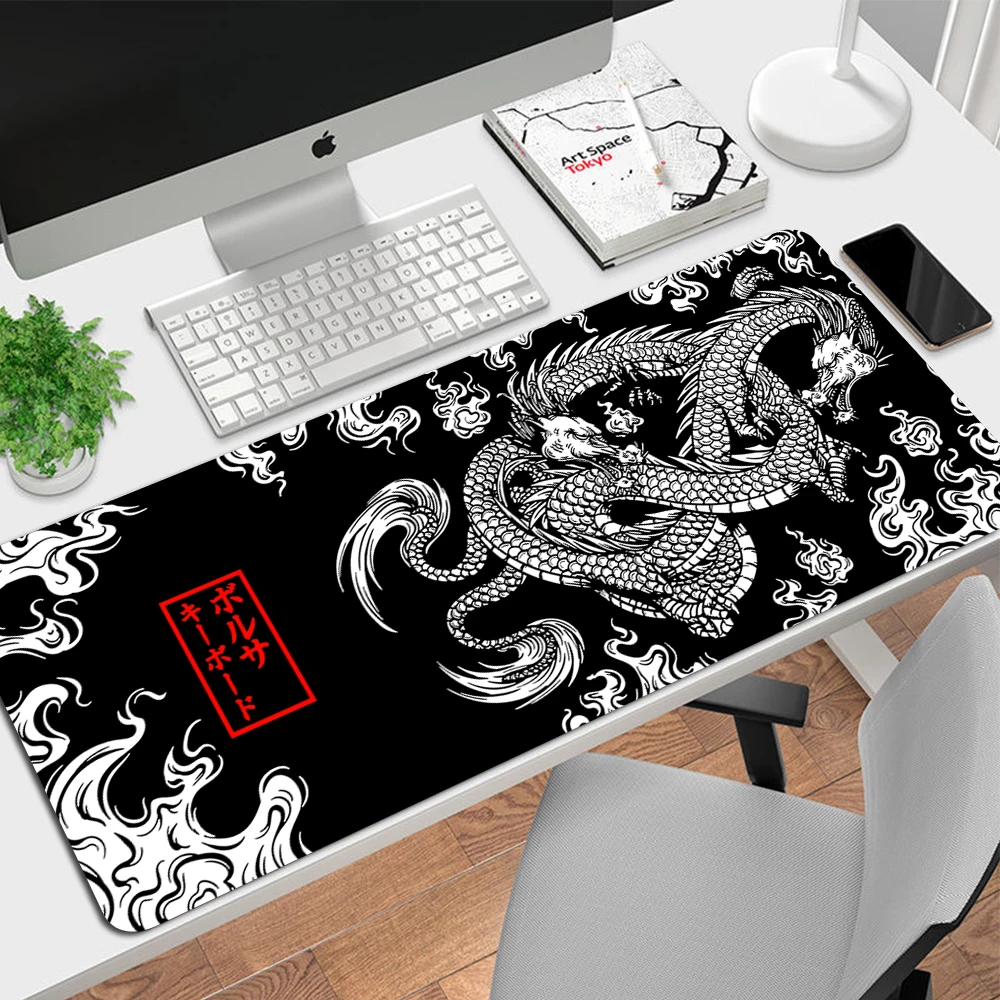 

Chinese Style Large Gaming Mousepad XXL Keyboard Pad Gamer Mouse Pad on The Table Speed Desk Mat Anime 900x400 Dragon Mouse Mats