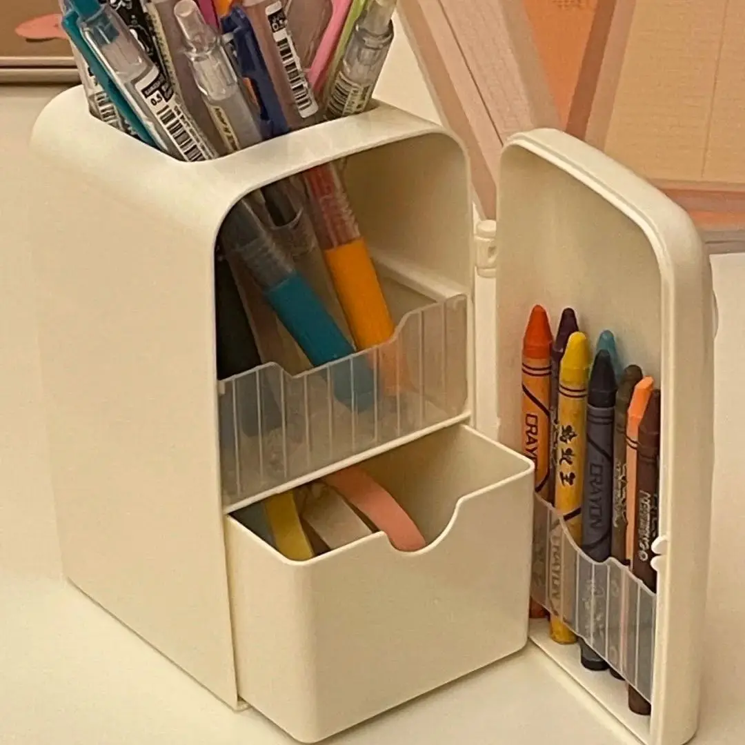 Interesting Refrigerator Pen Holder, Student Cute Desktop Storage Multi-functional Stationery   Cute Desk Accessories