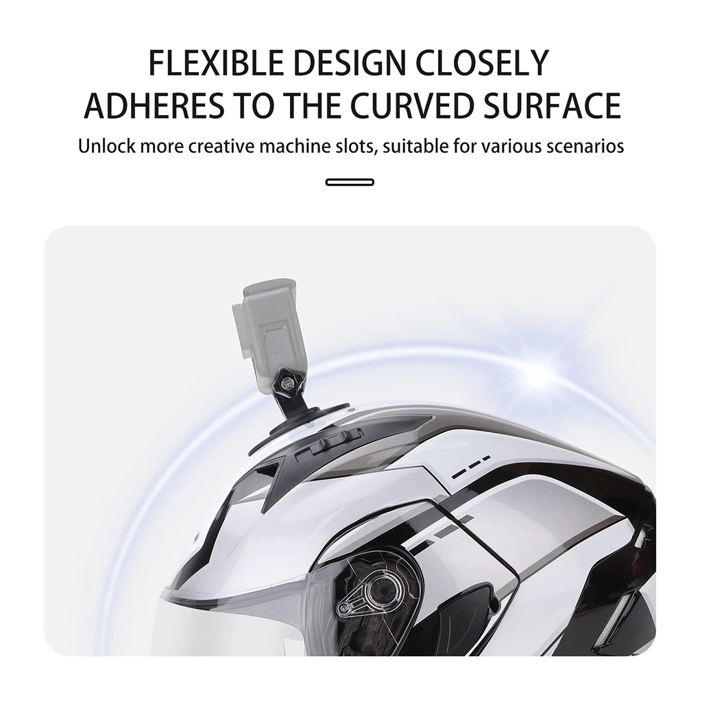Flexible selbstklebende Halterung für Motorradhelm-Basis für Insta360 X4 X3 Ace Pro DJI Osmo Action 5PRO Gopro 13 12 Pocket 3 Telefonständer – Detail 3