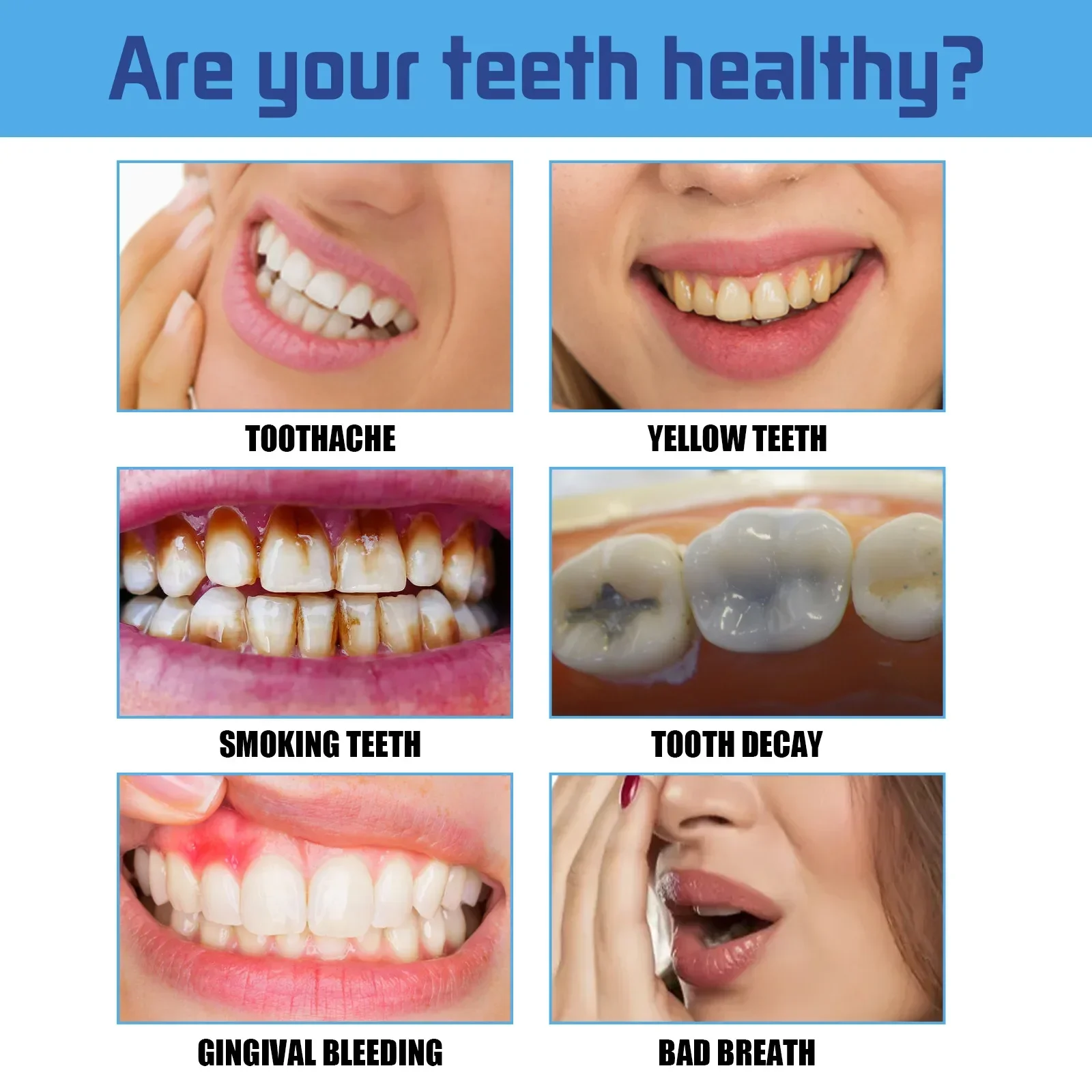 Herbal Teeth Whitening Mousse Deep Cleaning Repairing Cigarette Stains Yellow Tones Removal Plaque Teeth White Fresh Breath