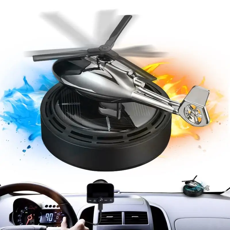 

Car Perfume Aroma Diffuser Ornament Solar Helicopter Airplane Fragrance Diffuser Helicopter Solar Energy Rotating Aromatherapy