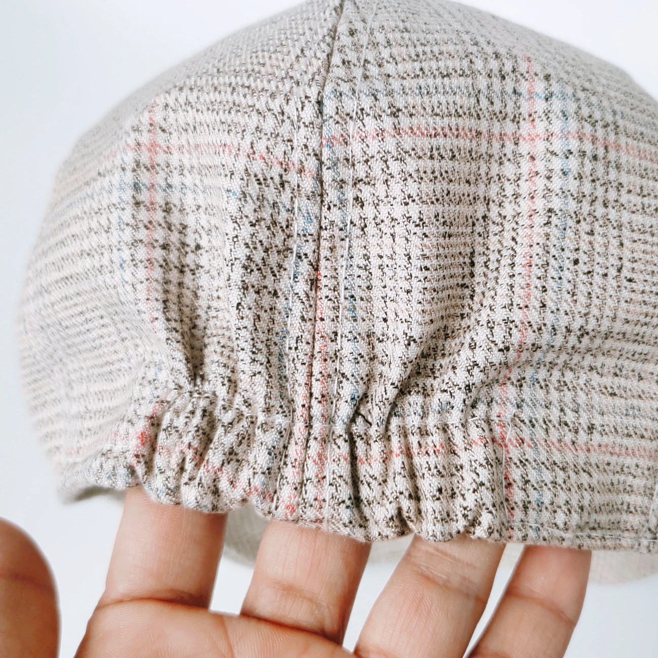 Newborn High quality Hat Berets Baby Boys Elastic Hats Cotton Lattice Cute Dress Accessories Fashion Kids 1-4 YCaps Casual Cap
