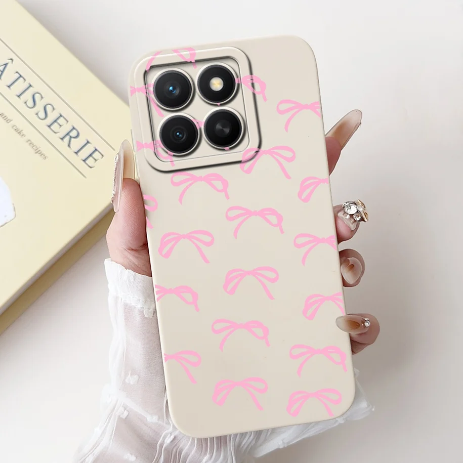Fashion Girl Butterfly Soft Silicone Couple Phone Case Cover, Compatible with Honor X8C 2025
