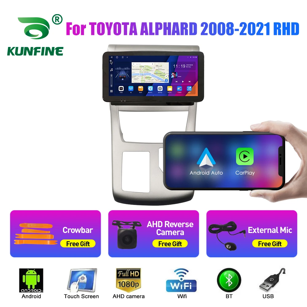 

10.33 Inch Car Radio For TOYOTA ALPHARD 2008-2021 RHD 2Din Android Car Stereo DVD GPS Navigation Player QLED Screen Carplay