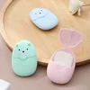 50pcs/set Cute Bear Paper Soap Tablets Travel Paper Soaps Portable Disposable Cleaning Soap Paper Cartoon Travel Paper Soaps 2
